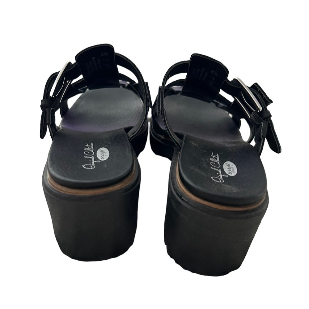 NEW Black Leather Fisherman Woven Wedge Heel Clogs - Picture 5 of 5